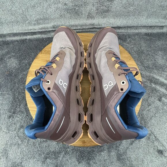 On Running Shoes Womens Size 8.5 Waterproof Trail CloudTec Helion Brown Purple - Picture 7 of 10